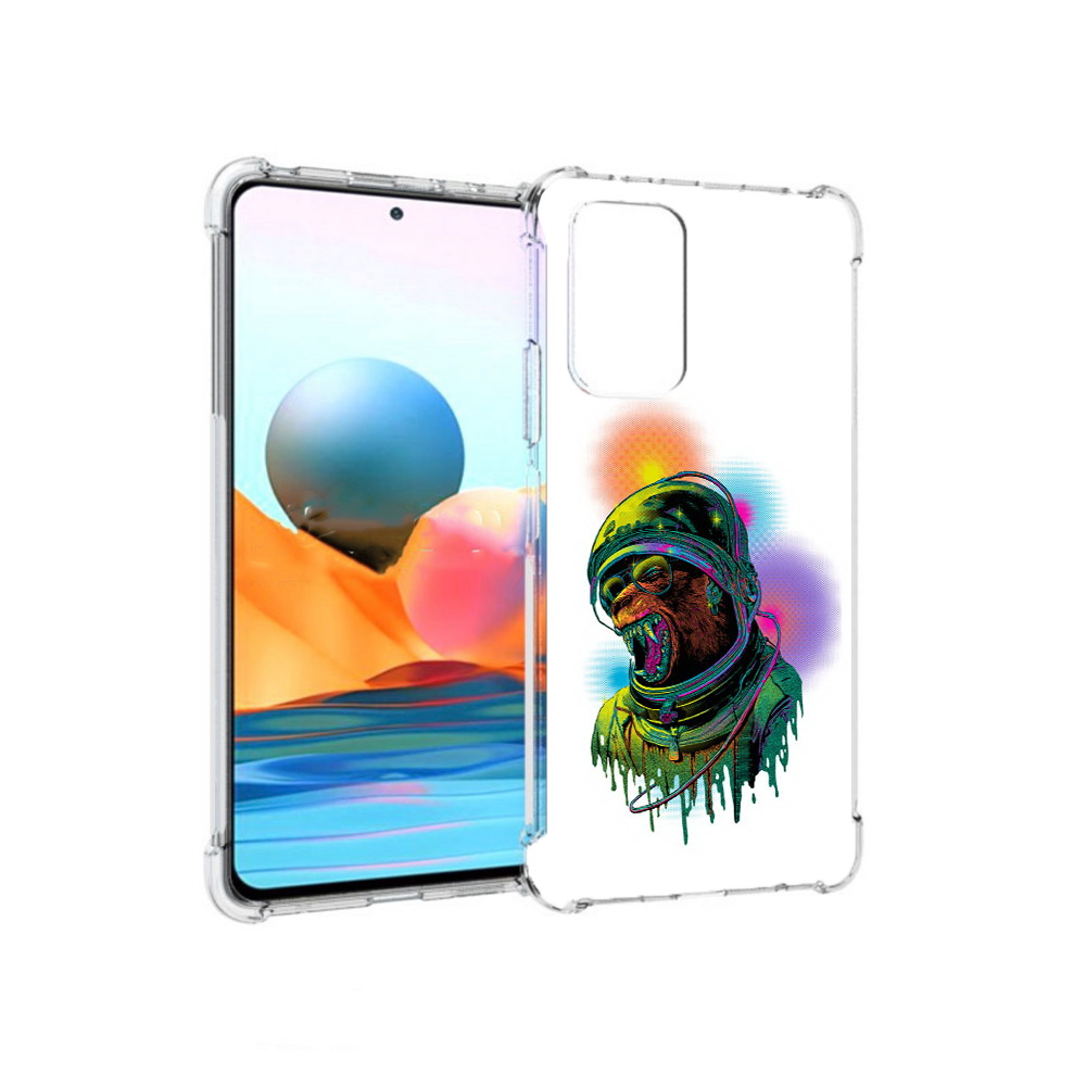 Чехол MyPads Tocco для Xiaomi Redmi Note 10 Pro медведь космонавт (PT158414.284.466)
