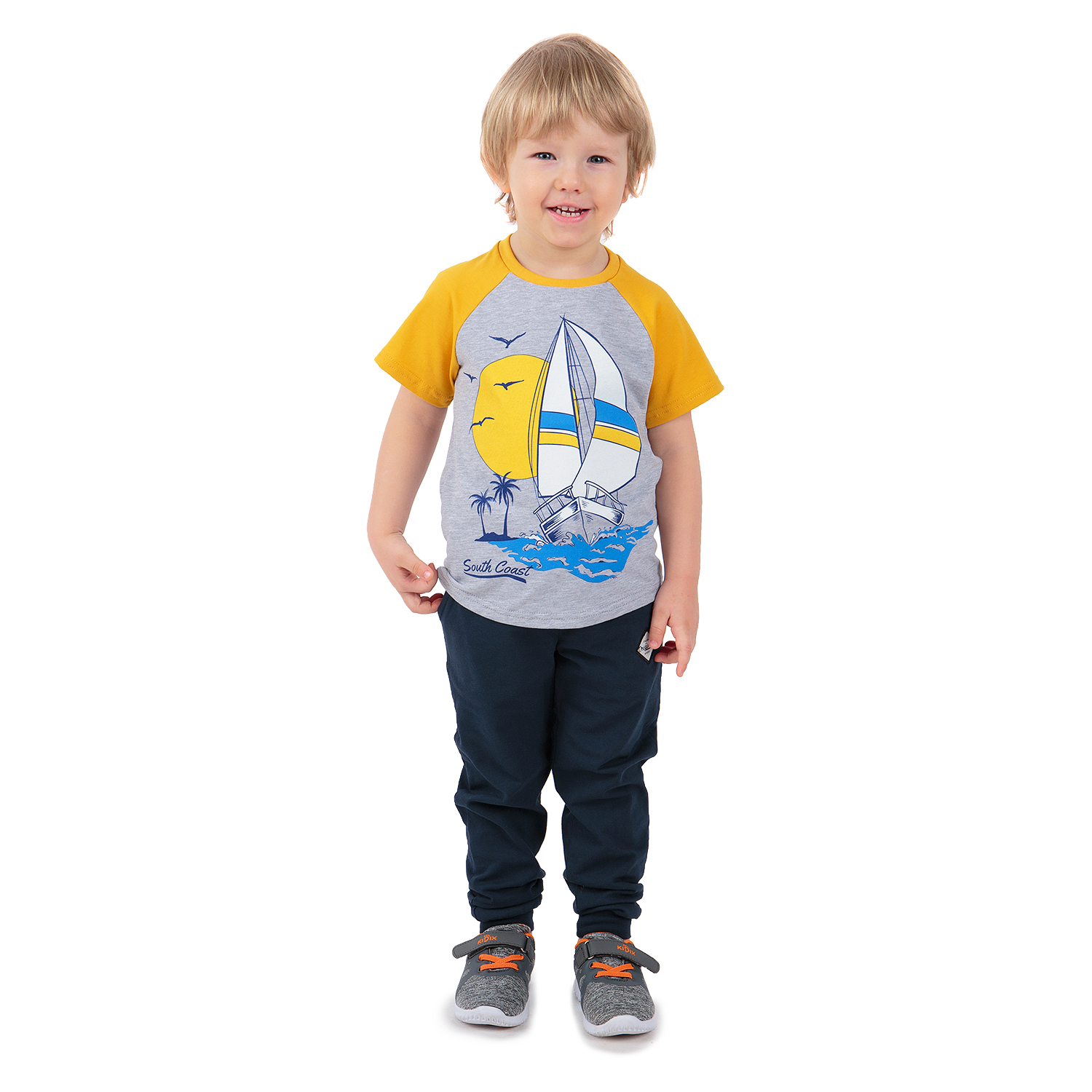 

Футболка Leader Kids Морской фрегат серый р.104, GL001121877