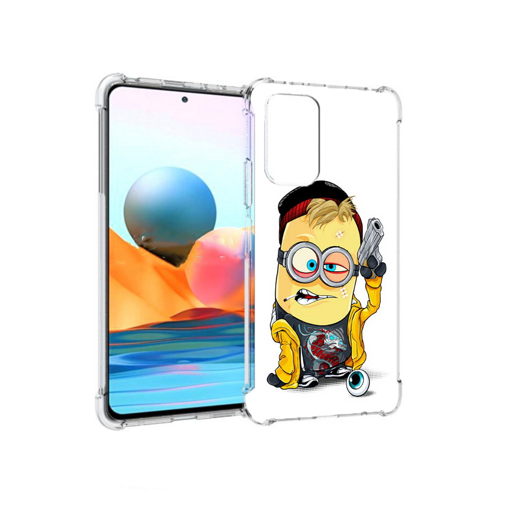 

Чехол MyPads Tocco для Xiaomi Redmi Note 10 Pro миньон бандит (PT158414.284.475), Прозрачный, Tocco
