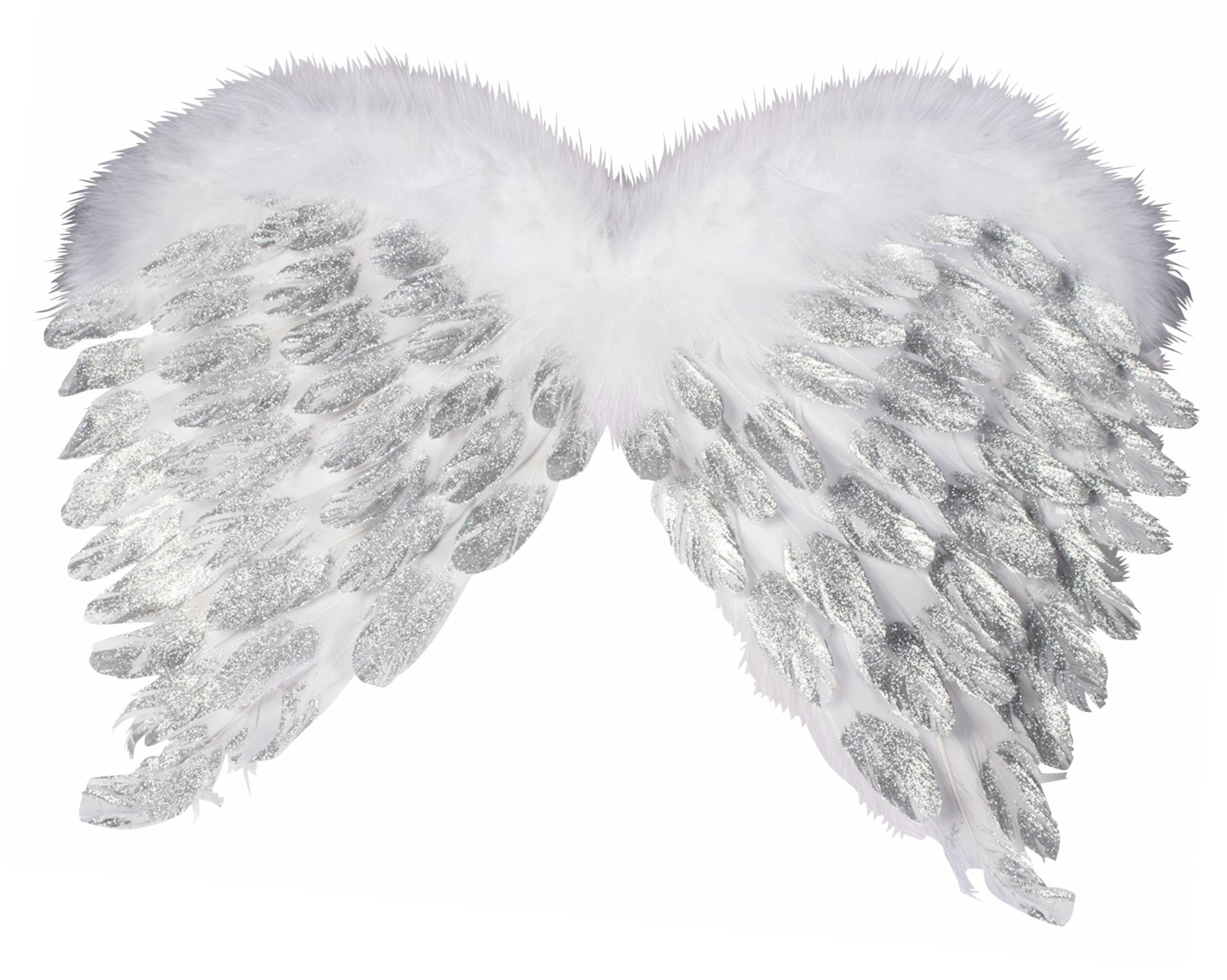 фото Крылья ангела белые с блёстками (60 см) forum novelties f74699