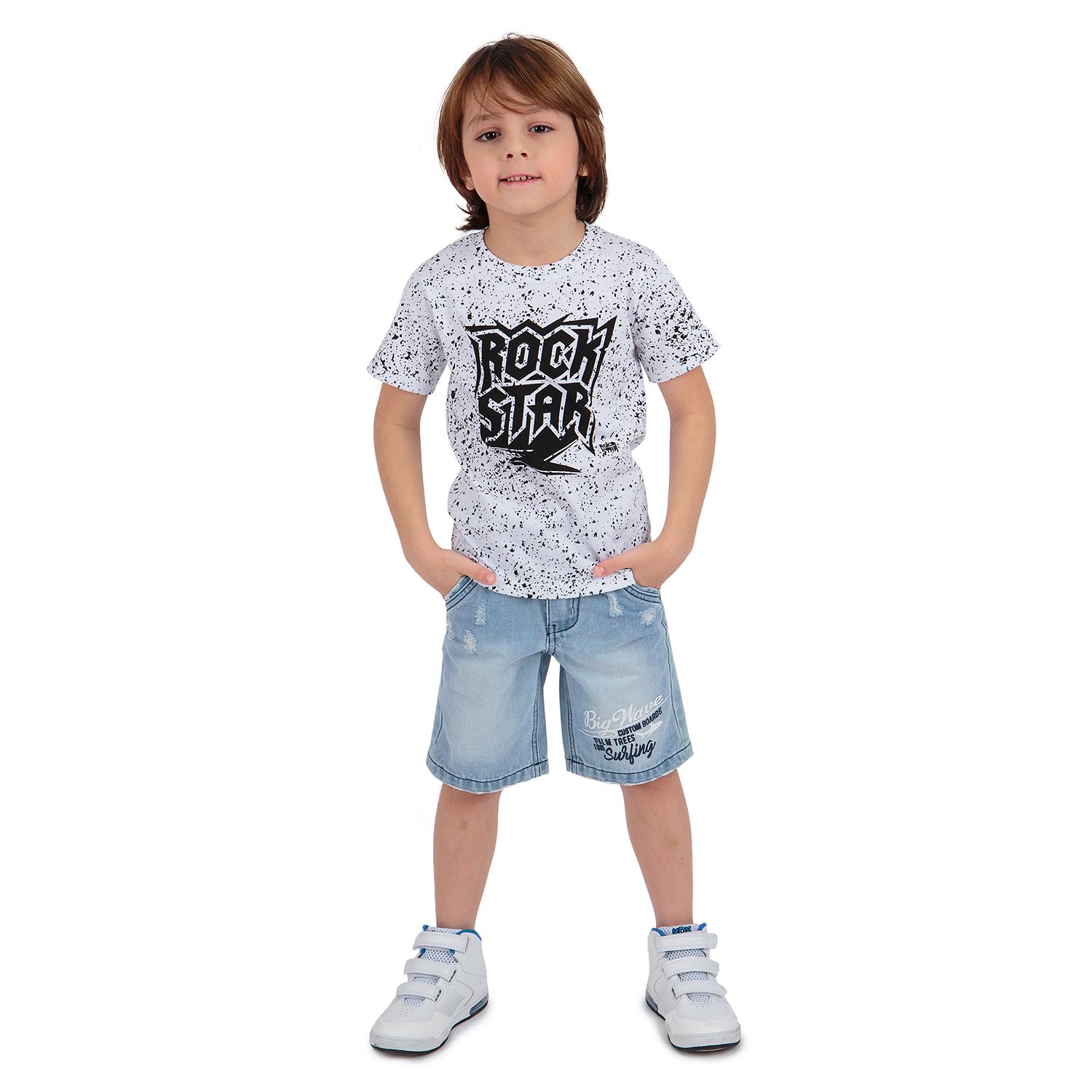 

Футболка Leader Kids Рок звезда белый р.98, GL001124278