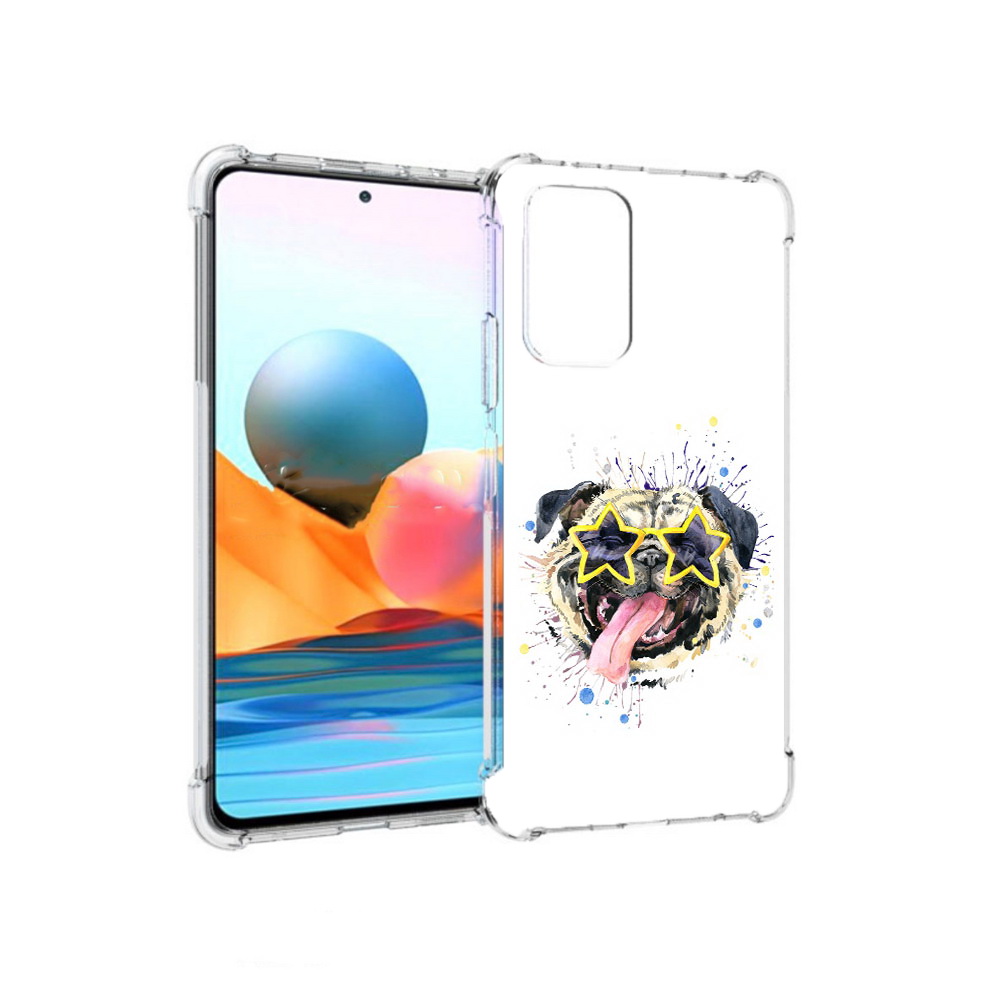 Чехол MyPads Tocco для Xiaomi Redmi Note 10 Pro мопс боксер (PT158414.284.482)