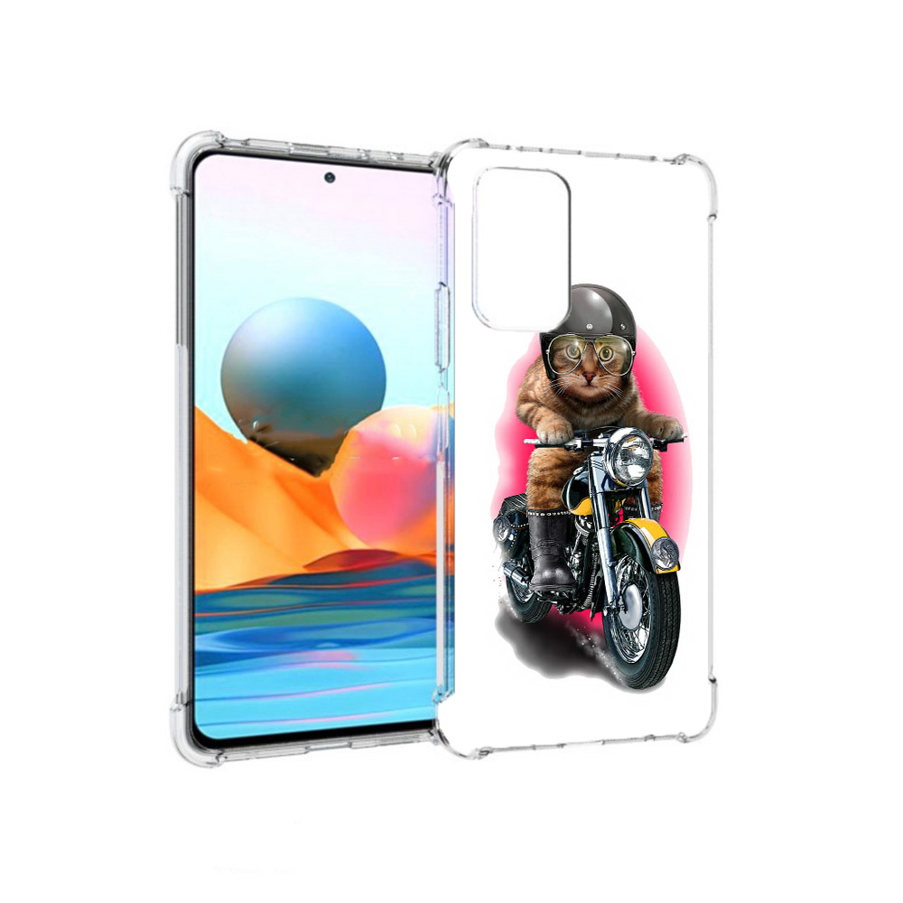 Чехол MyPads Tocco для Xiaomi Redmi Note 10 Pro мото-кот (PT158414.284.485)