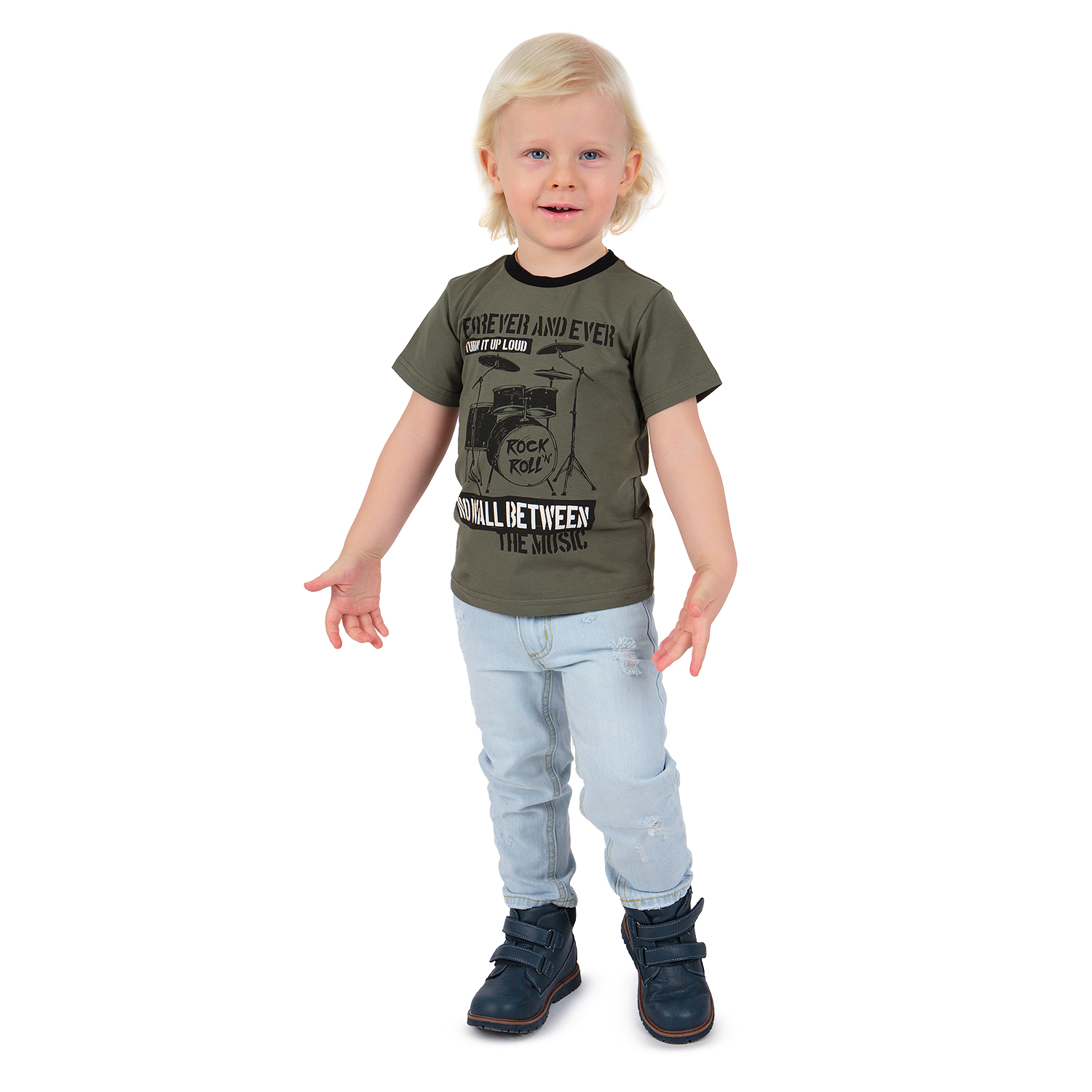 

Футболка Leader Kids Рок звезда хаки р.110, GL001124283