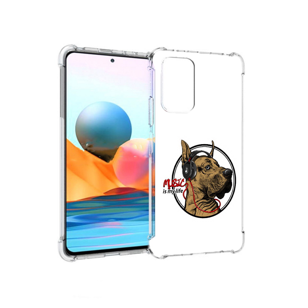 Чехол MyPads Tocco для Xiaomi Redmi Note 10 Pro музыкальная собака (PT158414.284.490)