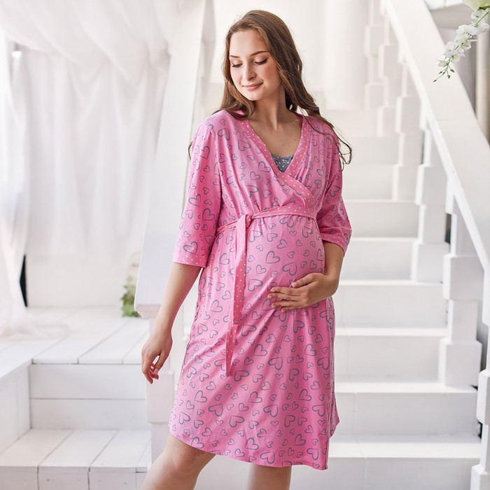 Халат для беременных женский TLG розовый 54