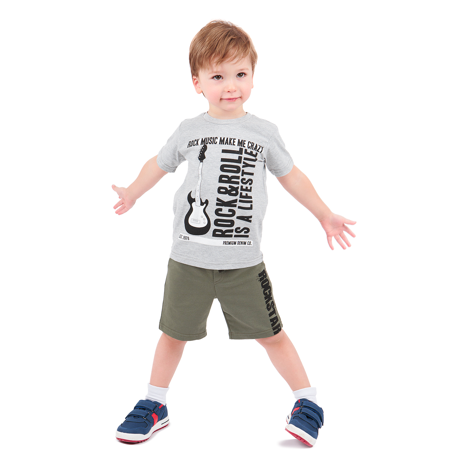 

Футболка Leader Kids Рок звезда серый р.110, GL001124367