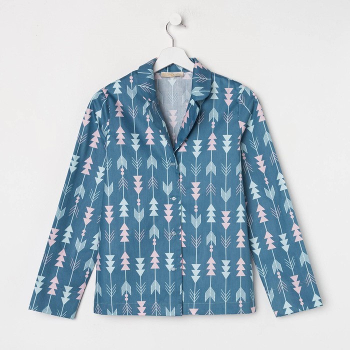 

Рубашка домашняя женская KAFTAN Стрелы синяя 48-50 RU, Синий, Стрелы