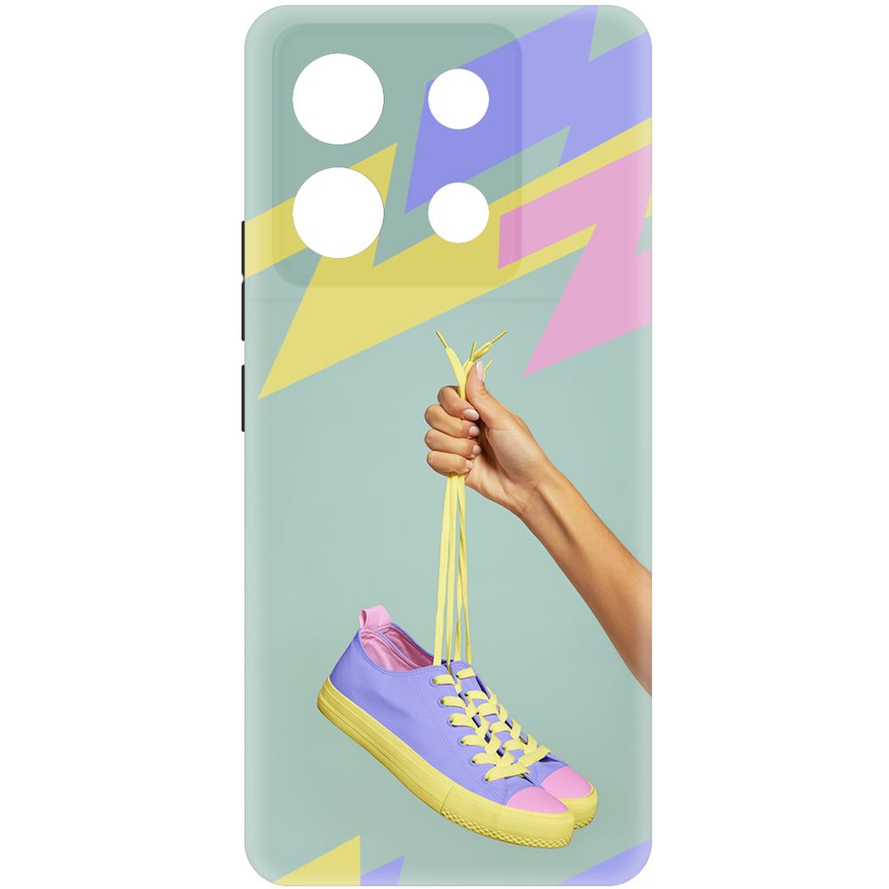 

Чехол-накладка Krutoff Soft Case Кроссовки женские Цветные для Poco X6 черный