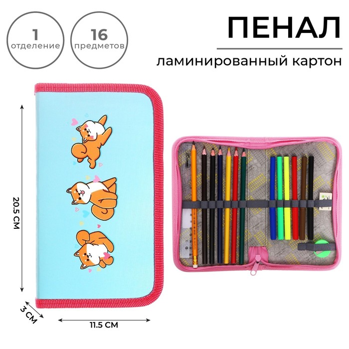 

Пенал Calligrata Сиба-ину 30П26/set, 115х205, с наполнением 16 предметов