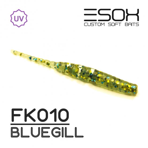 

Червь силиконовый Esox IVASTICK 40 мм. FK010 уп.=12 шт., Голубой;желтый