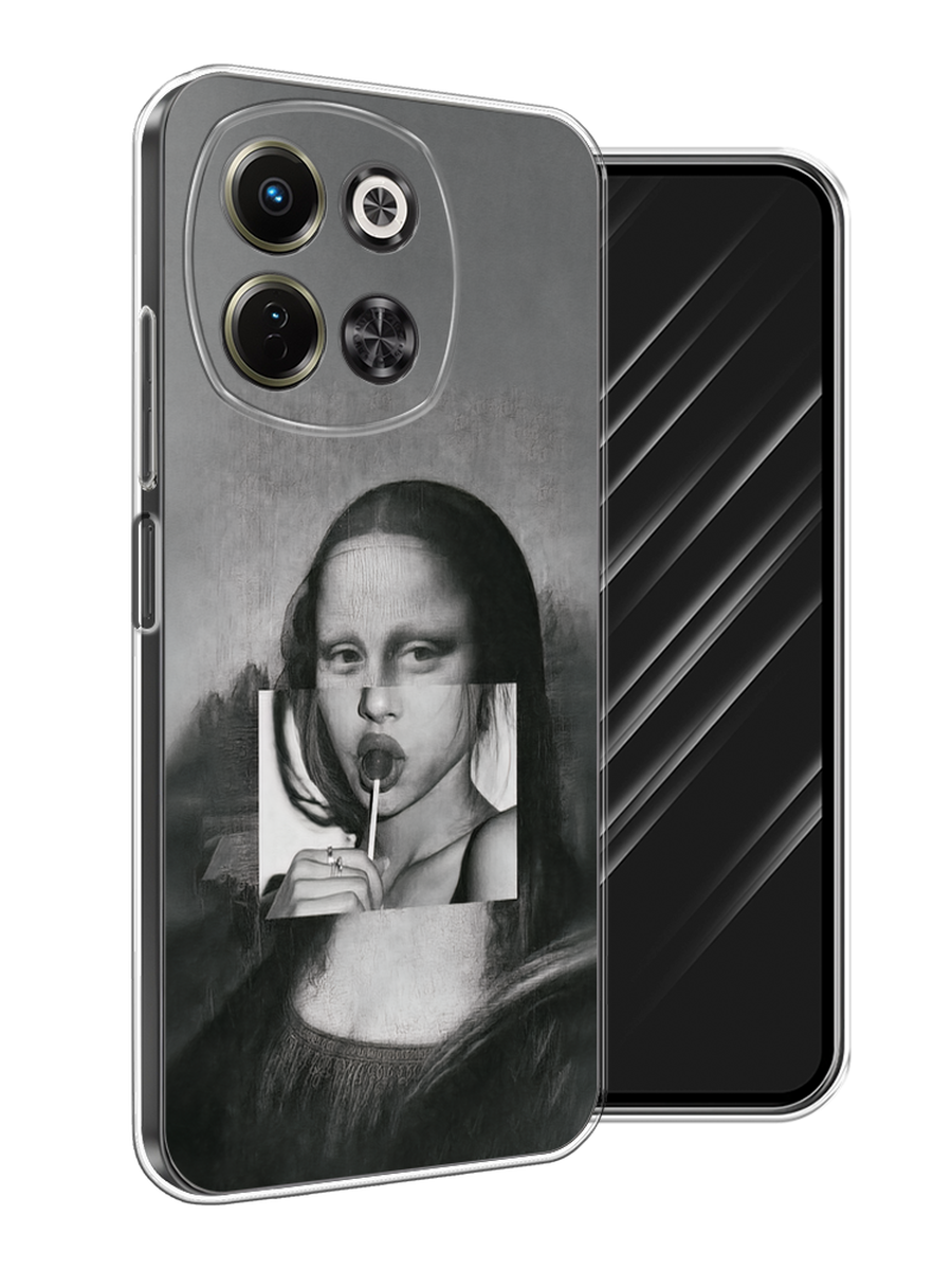 

Чехол Awog на Tecno Spark 30 5G "Mona Lisa sucking lollipop", Серый, 309750-1