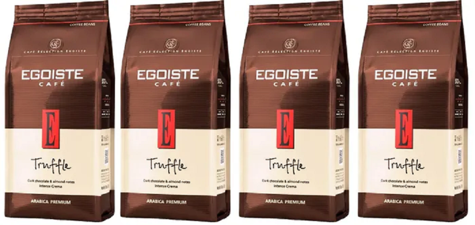 

Кофе зерновой Egoiste Truffle Arabica Premium натуральный жареный, 250 г х 4 шт