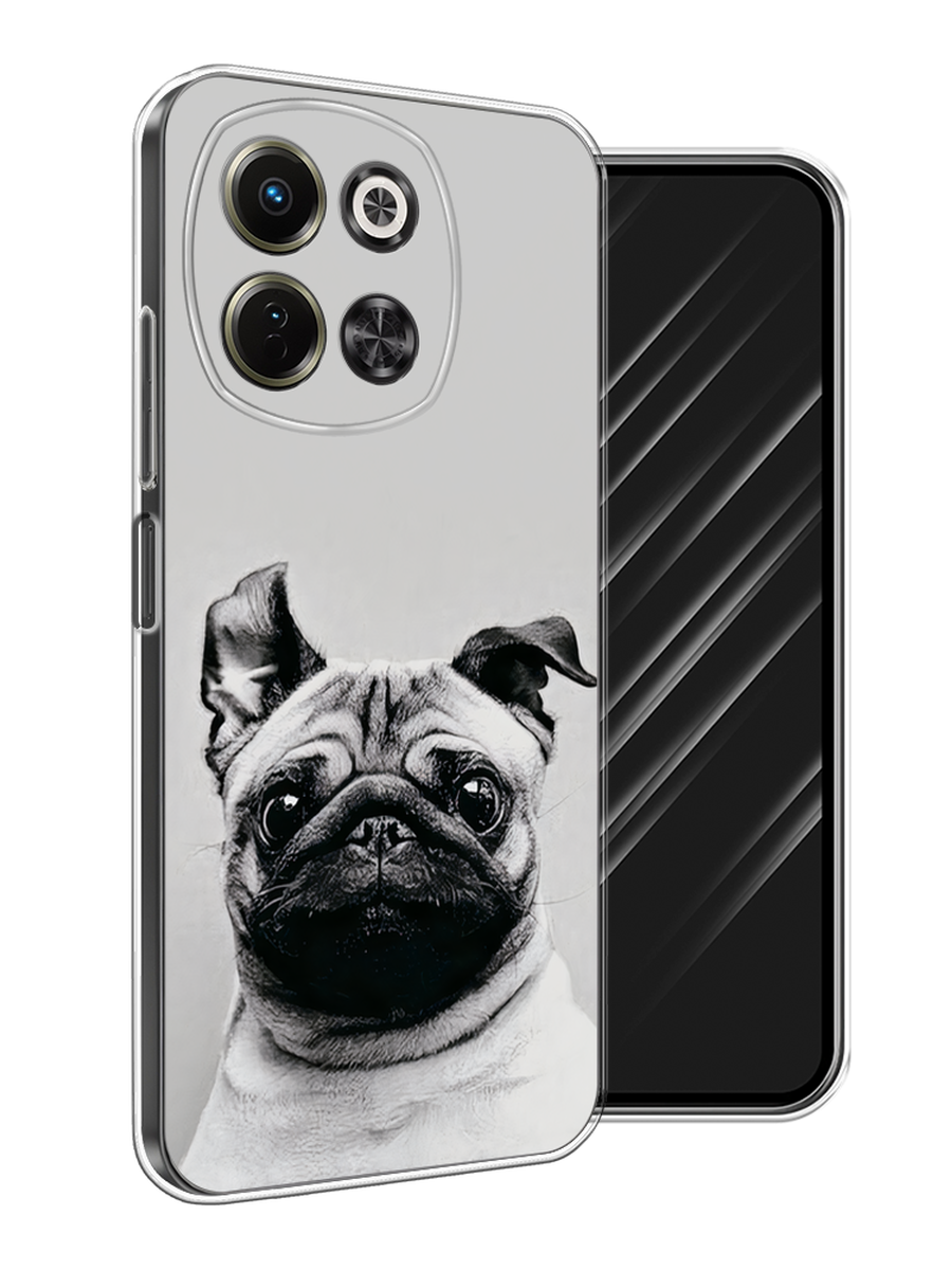 

Чехол Awog на Tecno Spark 30 5G "Ушастый мопс", Серый, 309750-1