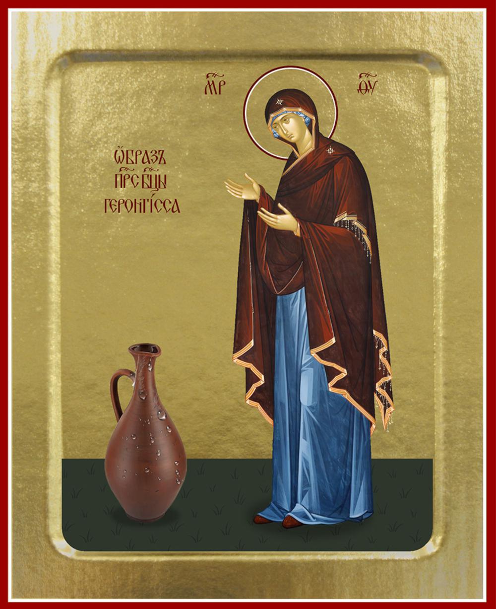 Икона Синопсисъ Пресвятой Богородицы, Геронтисса на дереве 125 х 160