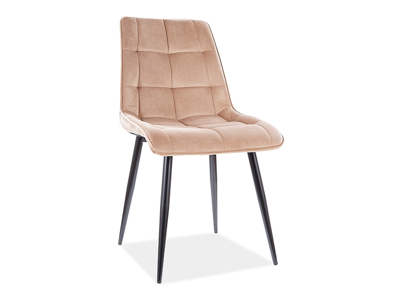 фото Стул signal chic velvet bluvel 28 бежевый/черный