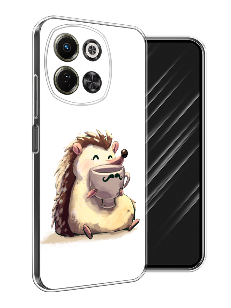

Чехол Awog на Tecno Spark 30 5G "Еж кофеман", Белый;коричневый;бежевый, 309750-1