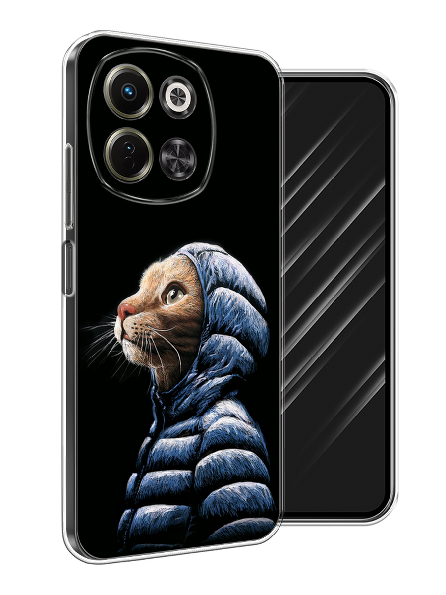 

Чехол Awog на Tecno Spark 30 5G "Кот в капюшоне", Черный;бежевый;синий, 309750-1