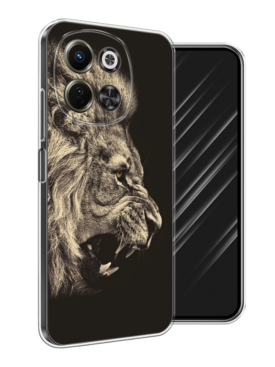 

Чехол Awog на Tecno Spark 30 5G "Львиный рык 2", Бежевый;черный, 309750-1