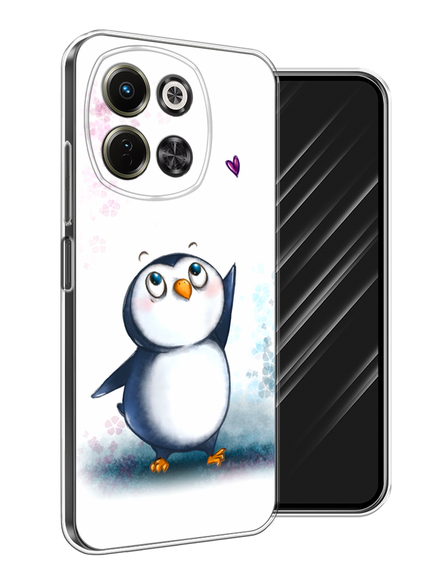 

Чехол Awog на Tecno Spark 30 5G "Пингвин и сердечко", Белый, 309750-1