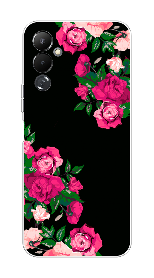 

Чехол на Tecno Pova 4 "Розы фуксия", Черный;розовый;зеленый, 302550-1