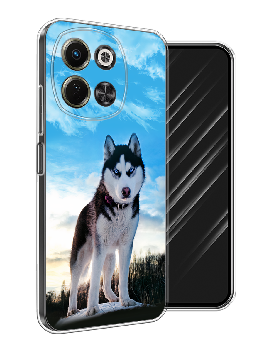 

Чехол Awog на Tecno Spark 30 5G "Хаски 3", Белый;черный;голубой, 309750-1