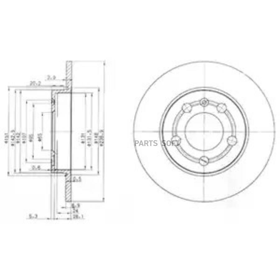 

Тормозной диск DELPHI BG3738