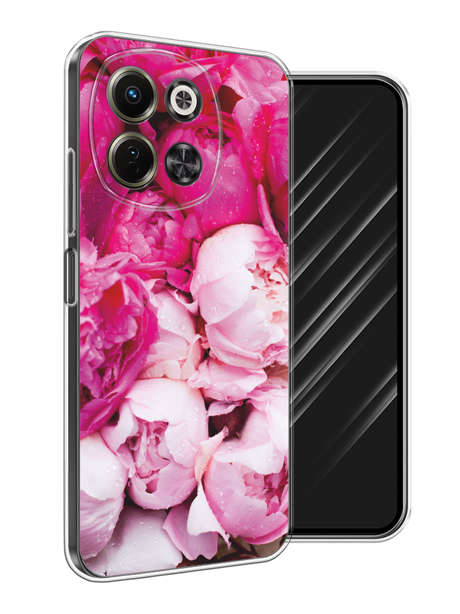 

Чехол Awog на Tecno Spark 30 5G "Пионы розово-белые", Белый;розовый, 309750-1