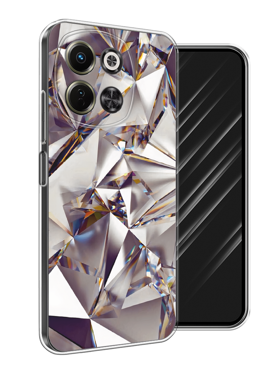 

Чехол Awog на Tecno Spark 30 5G "Бриллианты", Серебристый;бежевый, 309750-1