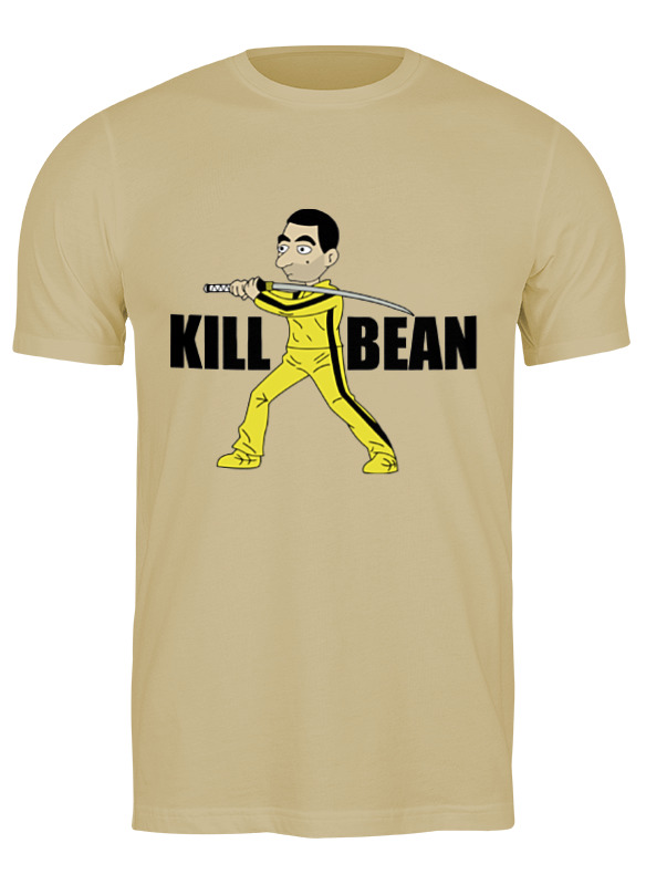 

Футболка мужская Printio Kill bean бежевая M, Бежевый, Kill bean