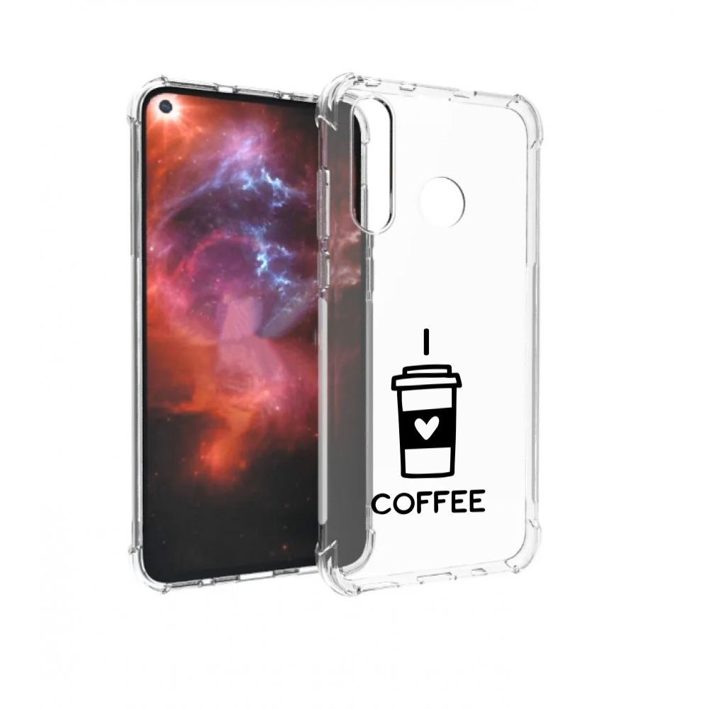 Чехол бампер MyPads Я люблю кофе для Huawei Nova 4 противоударный