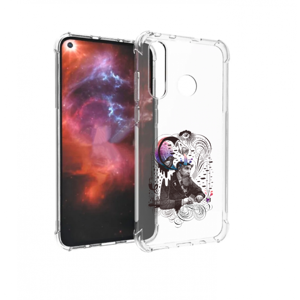 Чехол бампер MyPads абстракция думающий мужчина для Huawei Nova