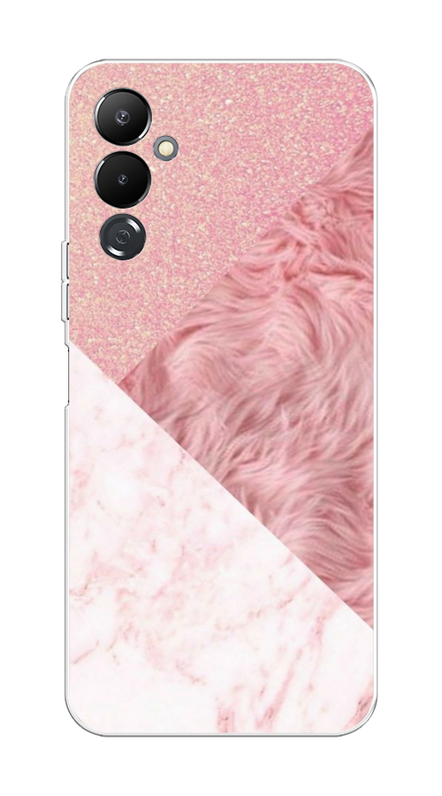 

Чехол на Tecno Pova 4 "Текстурные треугольники", Розовый;белый, 302550-1