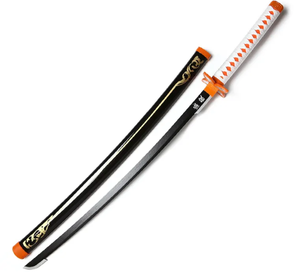 Игрушечная катана Demon Slayer деревянный меч с ножнами Шинобу Кочо стакан аниме demon slayer tanjiro и nezuko пластик 550 мл
