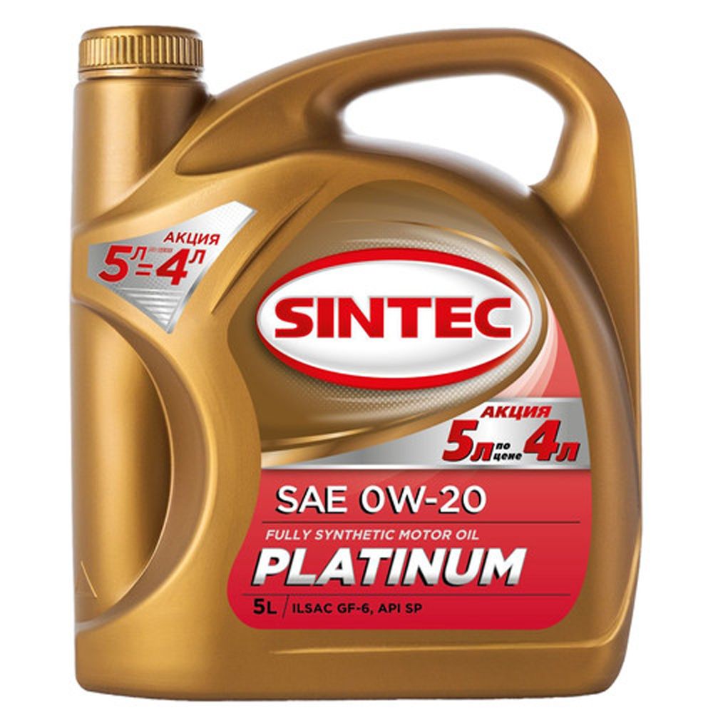 

SINTEC PLATINUM 7000 0W20 SP/GF-6A синтетика 5л "Акция 5л по цене 4л"(1/4)