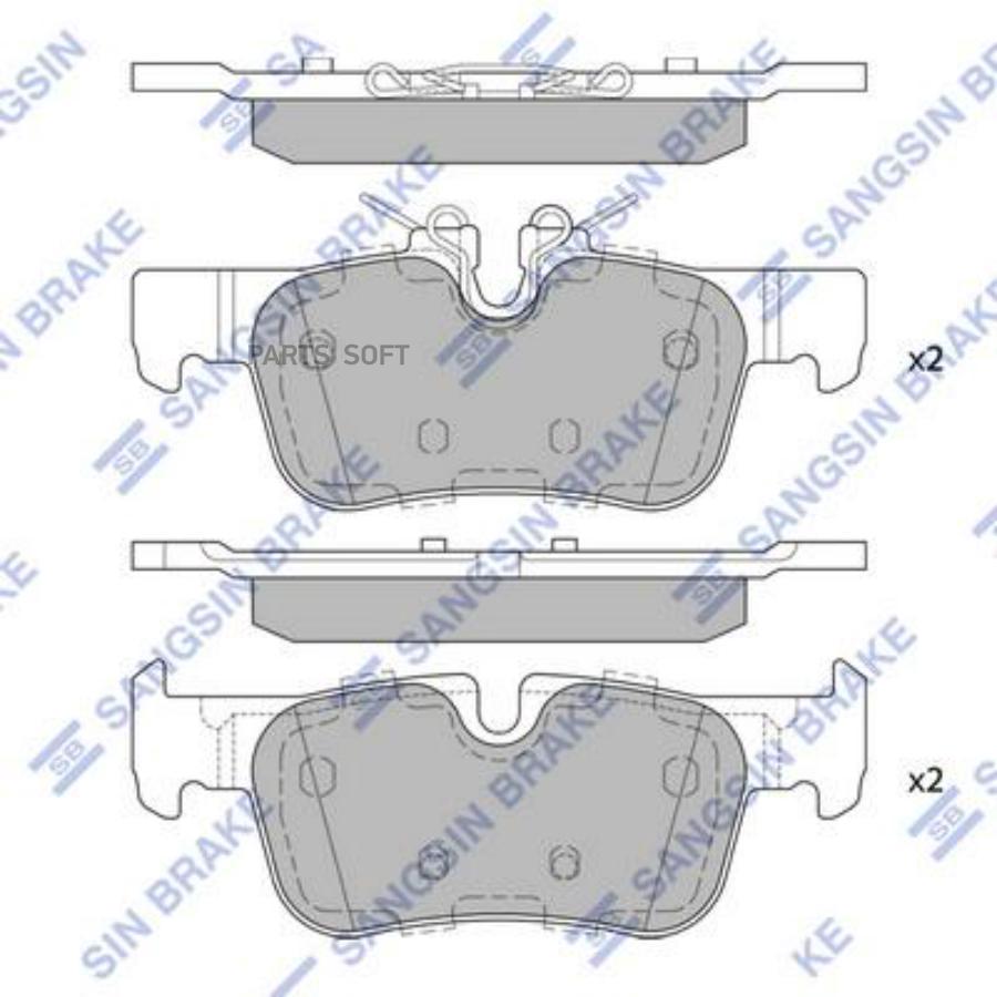 

Колодки тормозные задние SP4066 SANGSIN BRAKE SP4066