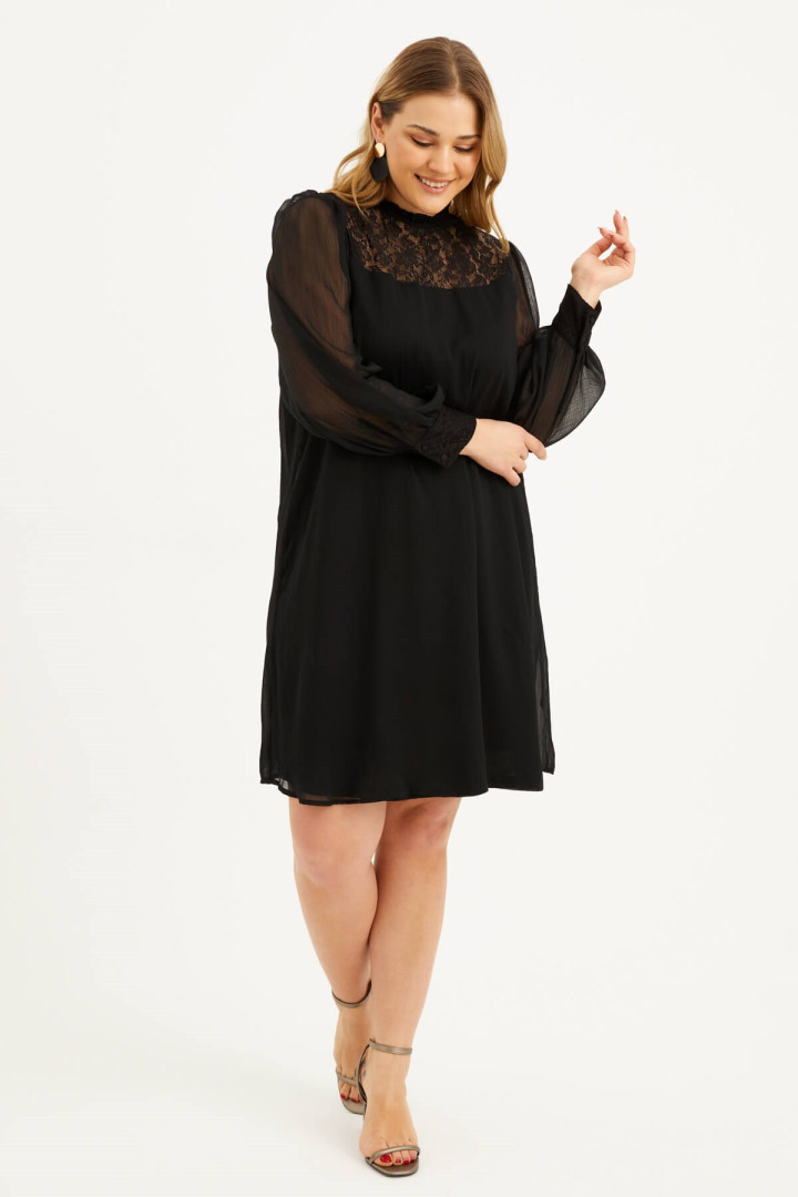

Платье женское My Line Moda 1525 черное 50 RU (товары доставляются из-за рубежа), 1525