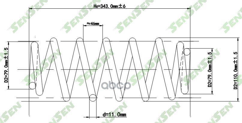 

Пружина Подвески Задней Skoda: Octavia 96-, Vw: Bora 98-05 Sensen арт. SCP10115