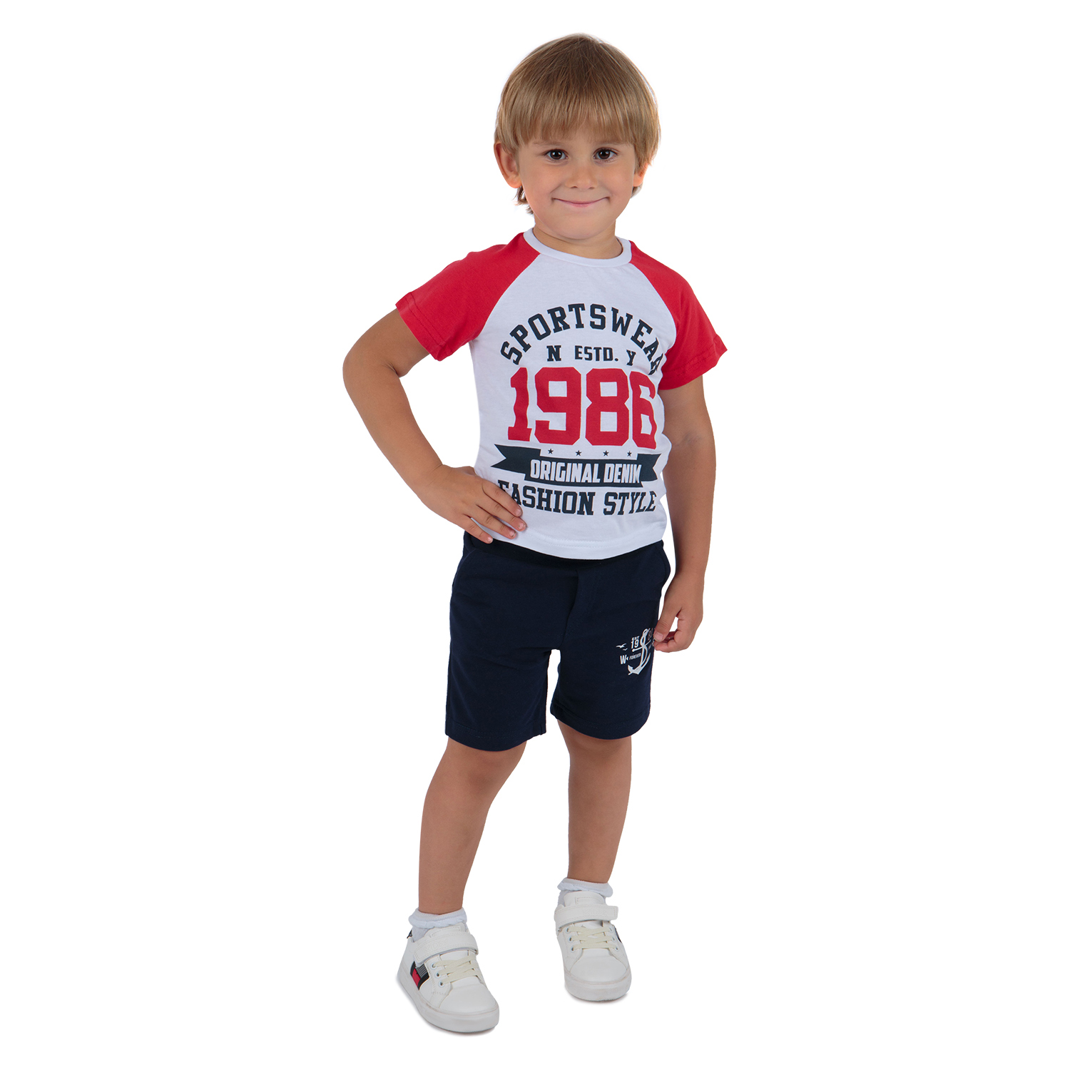 

Футболка Leader Kids белый/красный р.116, GL001128376