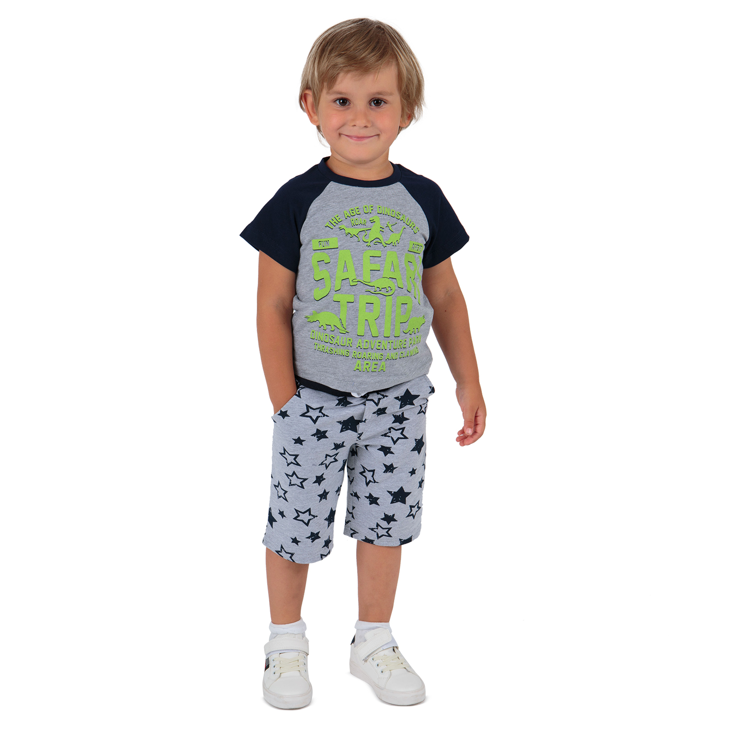 

Футболка Leader Kids серый/синий р.98, GL001128381