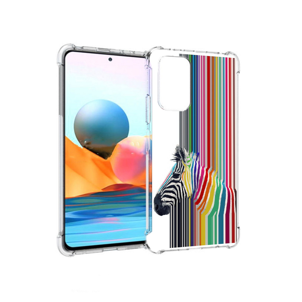 

Чехол MyPads Tocco для Xiaomi Redmi Note 10 Pro радужная зебра (PT158414.284.565), Прозрачный, Tocco