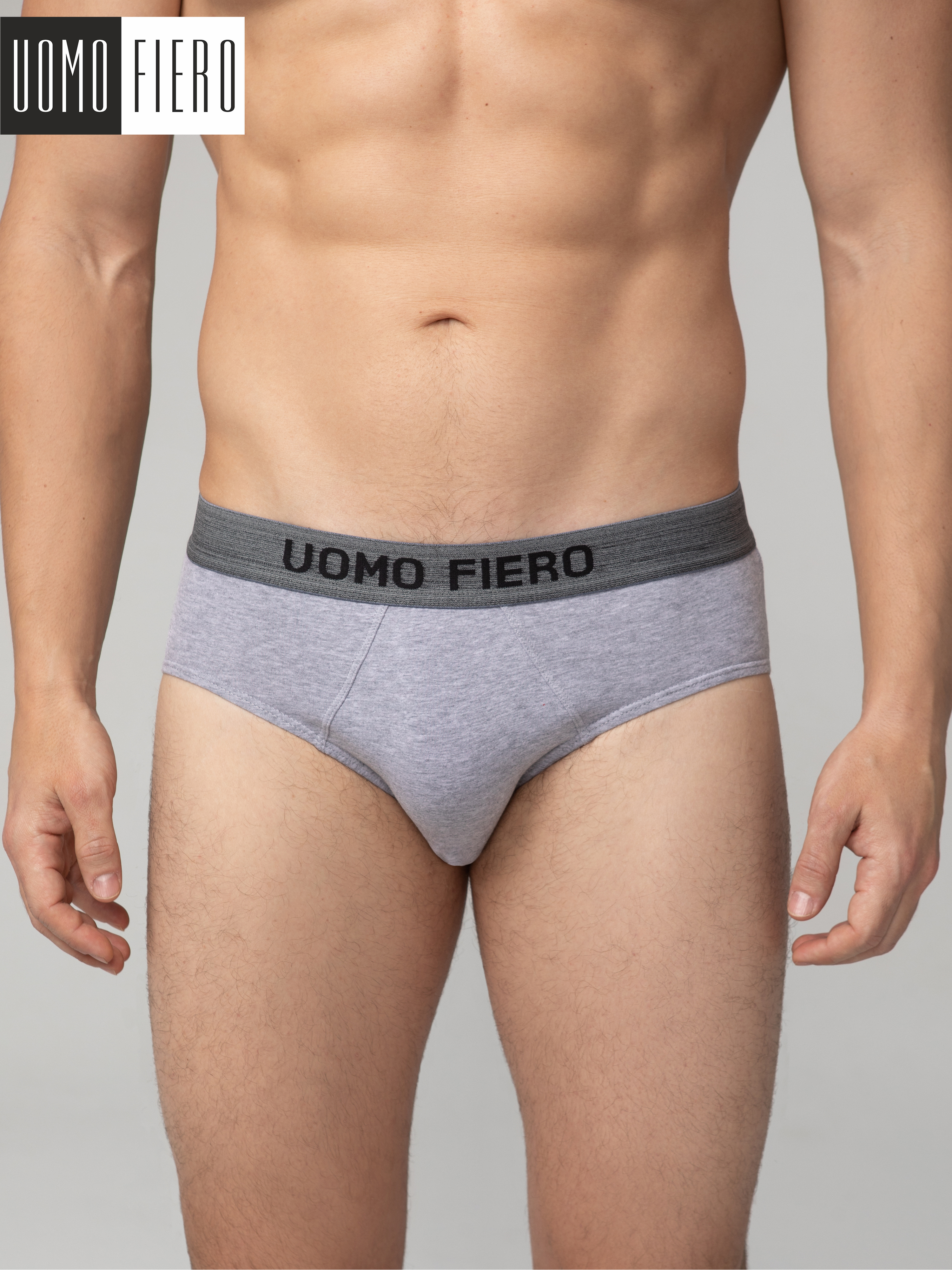 Трусы мужские UOMO FIERO 028FS серые 46 RU