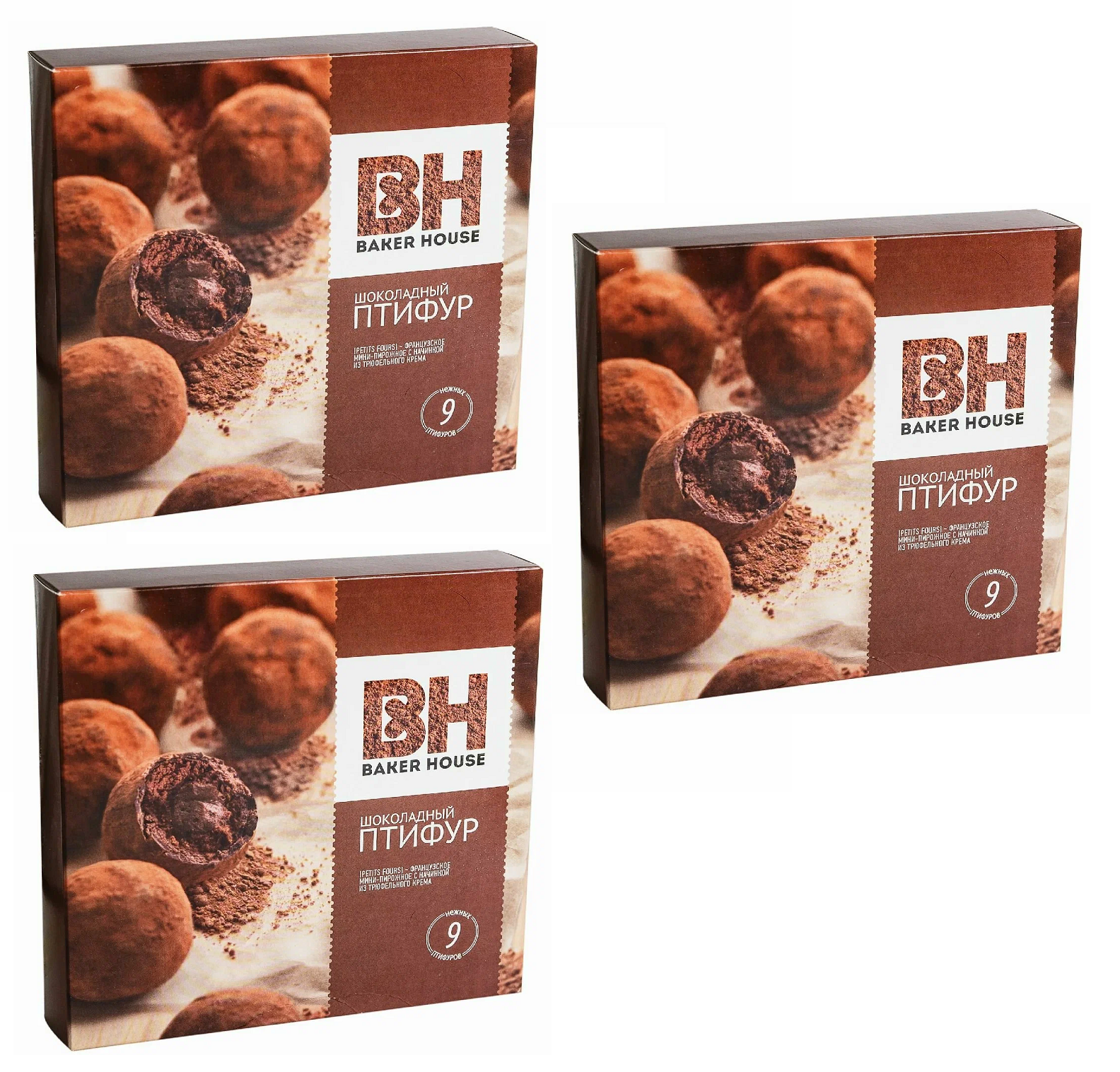 

Пирожные Baker House Птифур С трюфельным кремом, 225 г, 3 шт