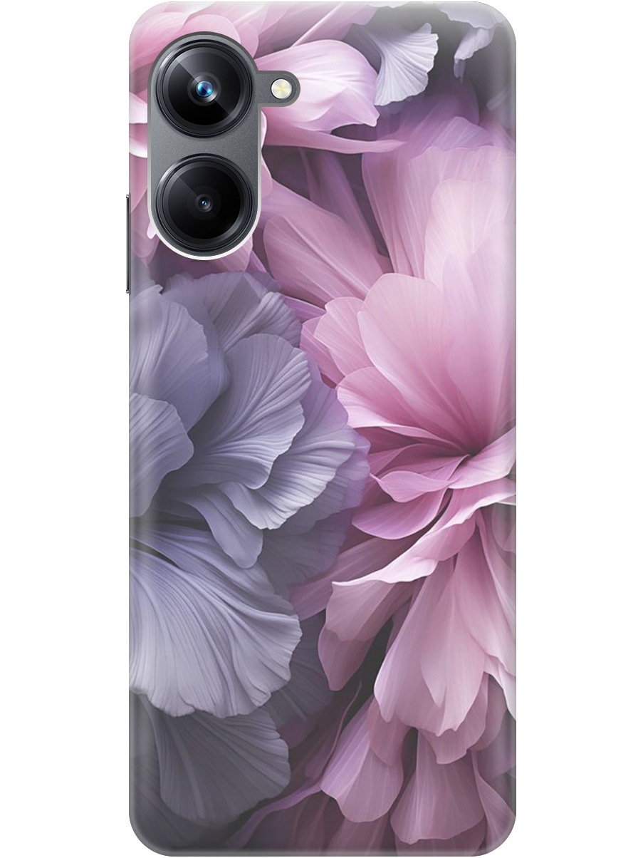 

Силиконовый чехол на Realme 10 Pro с рисунком "Розово-фиолетовые цветы", Розовый;фиолетовый, 20000303
