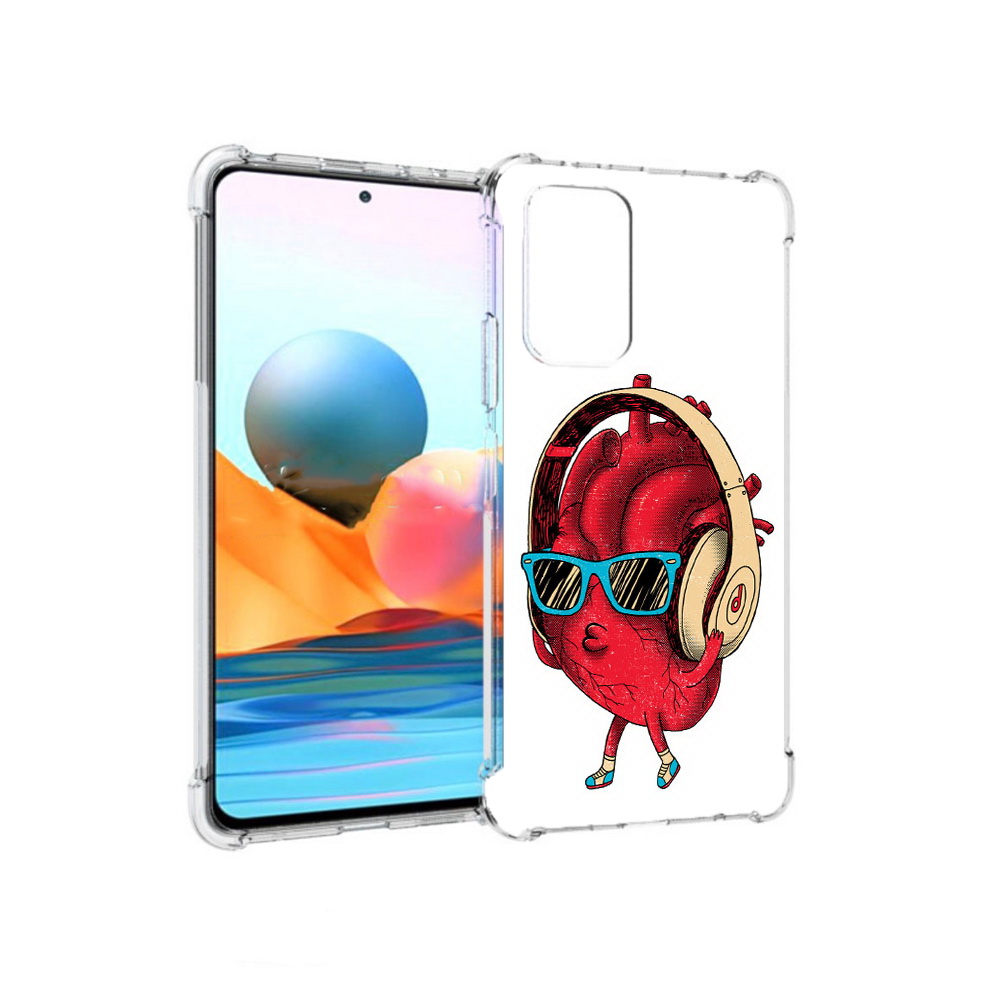 

Чехол MyPads Tocco для Xiaomi Redmi Note 10 Pro слушай сердце (PT158414.284.609), Прозрачный, Tocco