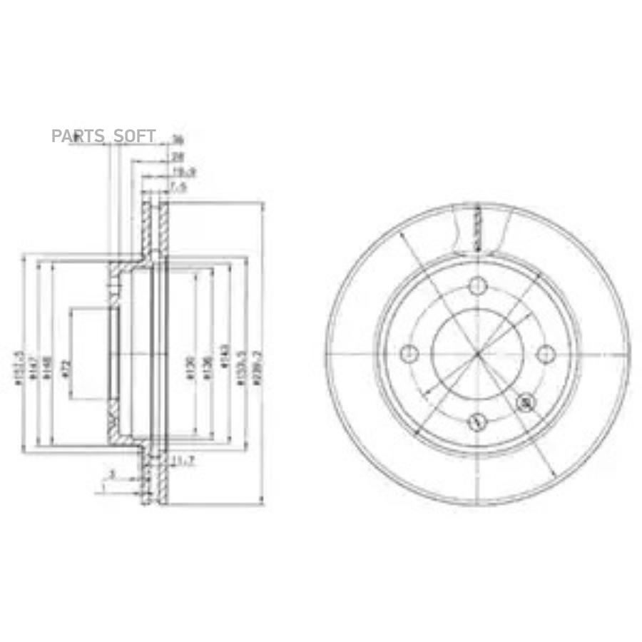 

Тормозной диск DELPHI BG2273