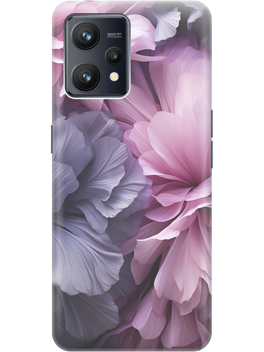 

Силиконовый чехол на Realme 9 с рисунком "Розово-фиолетовые цветы", Розовый;фиолетовый, 20000164