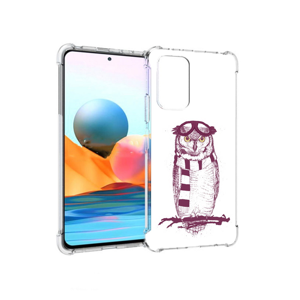 Чехол MyPads Tocco для Xiaomi Redmi Note 10 Pro сова-летчик (PT158414.284.612)