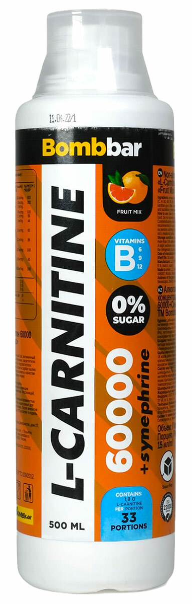 

Bombbar L-Carnitine 60000 + Synephrine 500 мл (вкус: фруктовый микс)