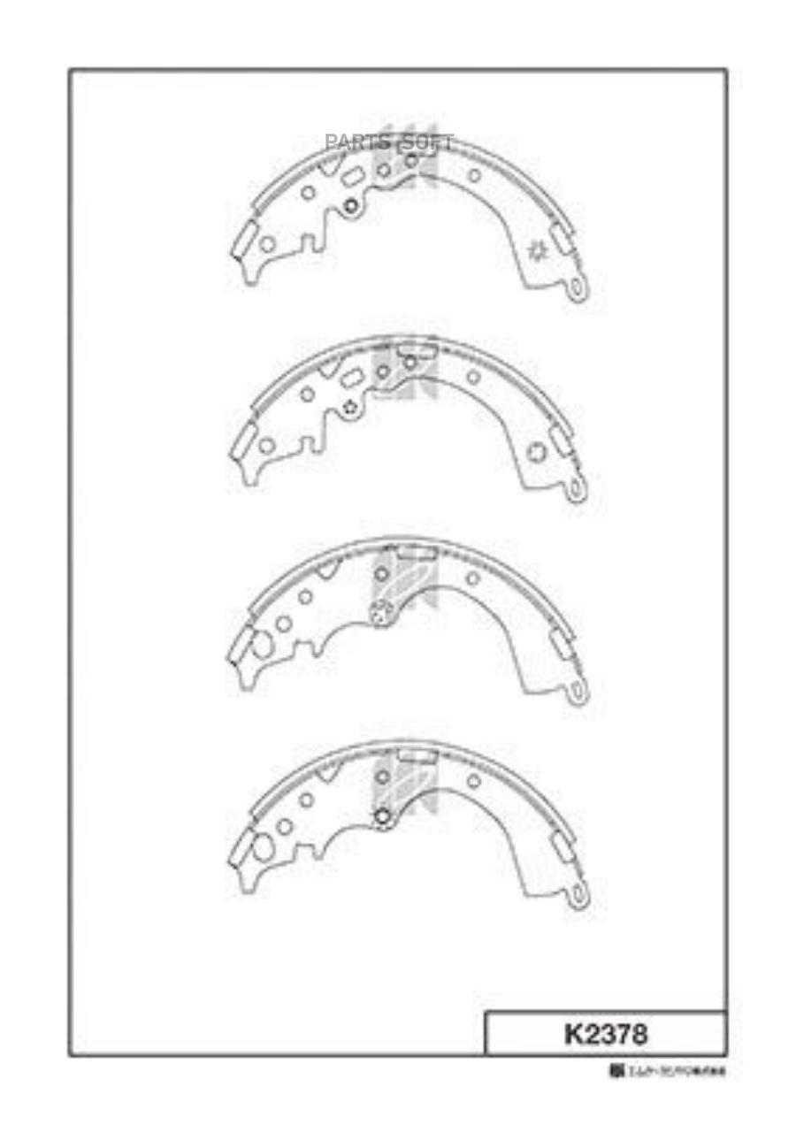 

Колодки барабанные \ Toyota Hiace 2.5 D4D/2.7 VVTi 05> K2378